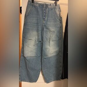 Free People Newbies Slouchy Wide Leg Jean